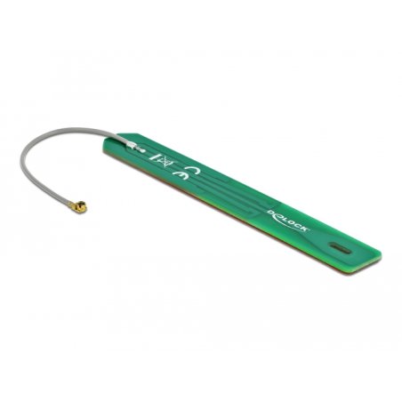 DeLOCK Antenne LPWAN 880 - 960 MHz I-PEX Inc., MHF I mâle 2 dBi 1.13 7,5 cm PCB interne autocollante