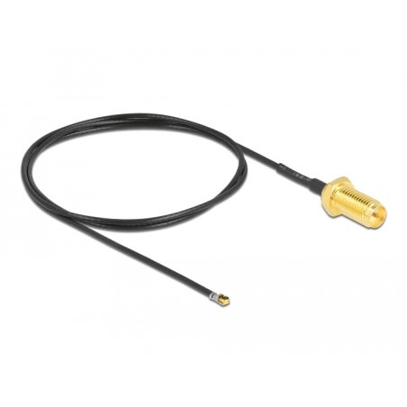DeLOCK 12660 coaxial cable 0.5 m RP-SMA MHF 4L LK Black