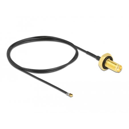 DeLOCK 12667 coaxial cable 0.5 m SMA MHF 4L LK Black