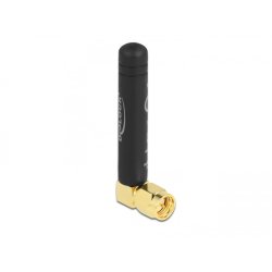 DeLOCK LPWAN 868 MHz Antenne SMA mâle 90° 1,6 dBi omnidirectionnelle fixe noir