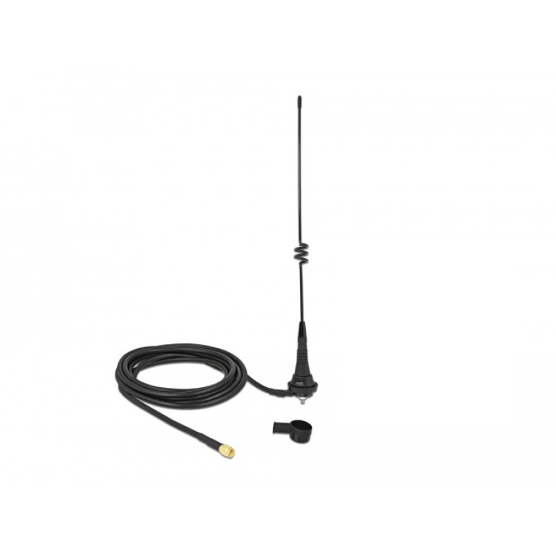 DeLOCK LPWAN 868 MHz Antenne mâle SMA 4,5 dBi fixe omnidirectionnelle avec câble de connexion RG-58 C/U 2,5 m