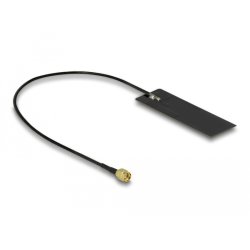 DELOCK WLAN WiFi 6 802.11 ac/ax/a/h/b/g/n Antenne RP-SMA Stecker 2 - 4 dBi 15cm PCB intern Klebemontage