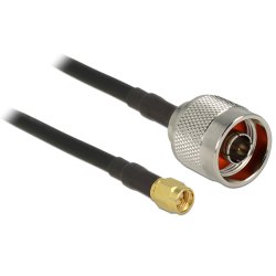 DELOCK Antennenkabel N Stecker zu SMA Stecker LMR/CFD200 2.5m low loss