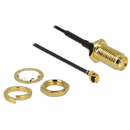 DeLOCK SMA - MHF/U.FL 50mm câble coaxial 0,05 m Noir