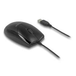 DELOCK Optische USB Desktop Maus - Lautlos