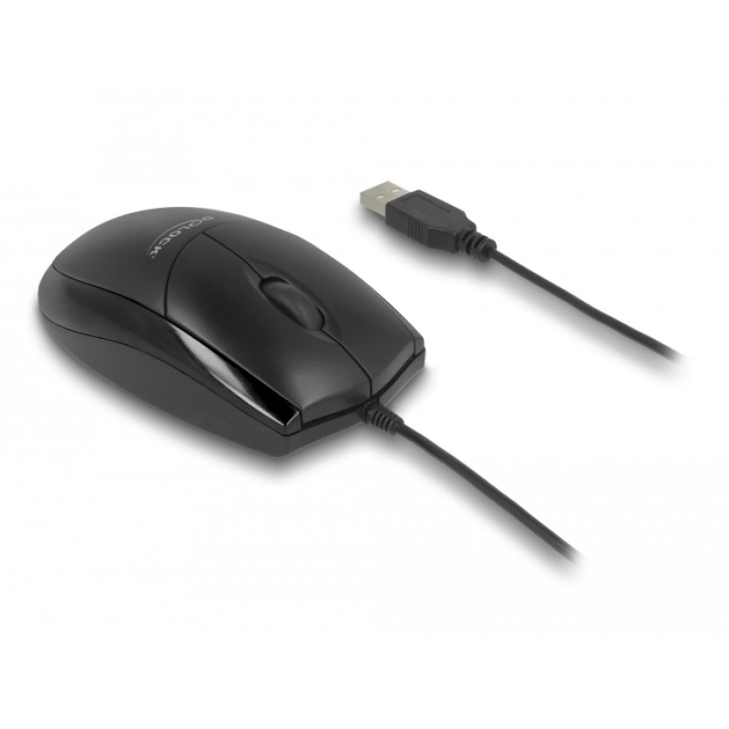 DELOCK Optische USB Desktop Maus - Lautlos
