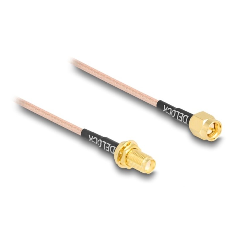 DeLOCK Câble d'antenne SMA mâle à SMA femelle sur cloison RG-316 75 cm