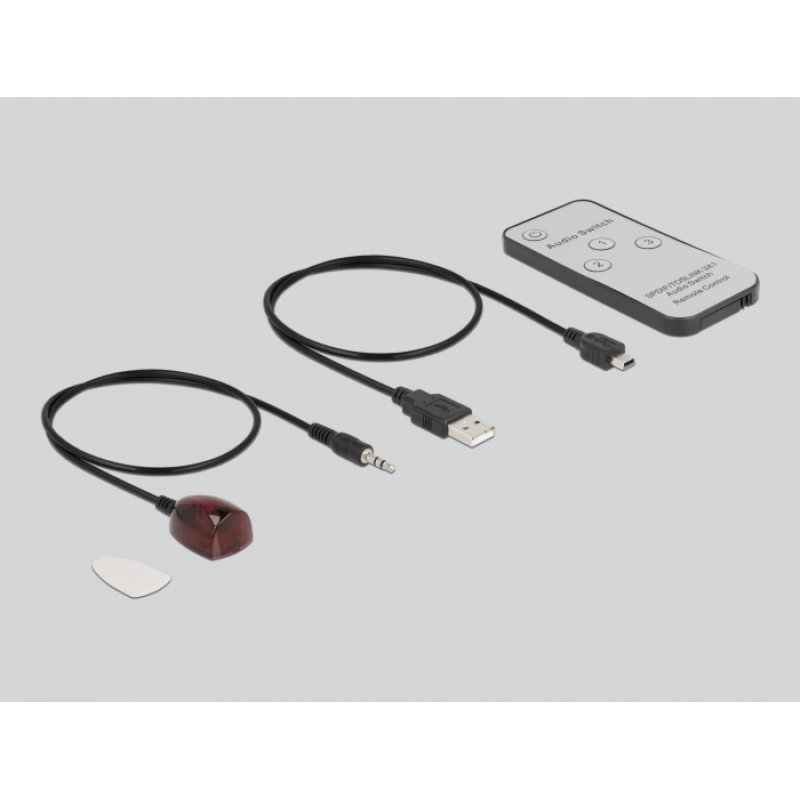 DeLOCK S/PDIF TOSLINK Switch 3 In 1 Out with IR Remote Control and USB Powered