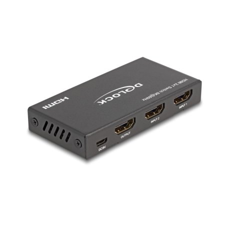 DeLOCK HDMI Switch 2 x HDMI in to 1 x HDMI out 8K 60 Hz