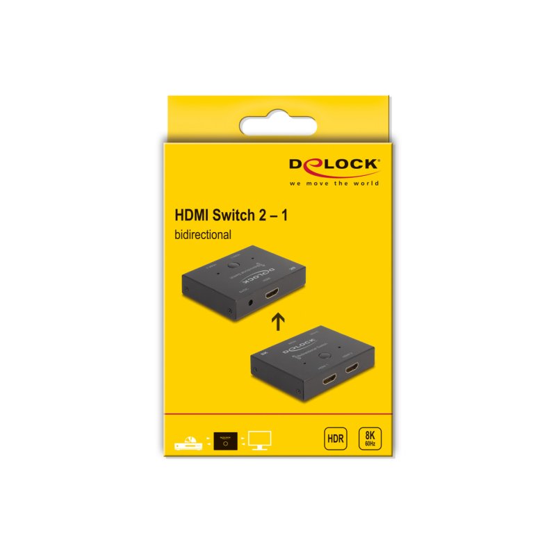 DeLOCK Commutateur bidirectionnel HDMI 2 - 1 8K 60 Hz