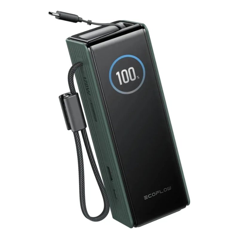 ECOFLOW RAPID 25K Build-in cable - Powerbank Green