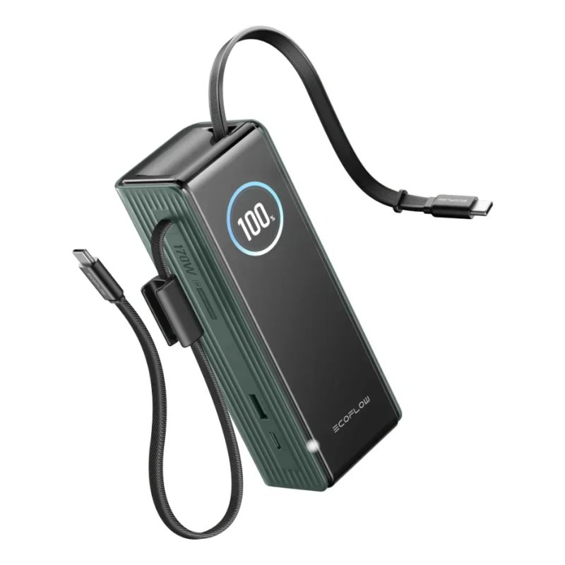 ECOFLOW RAPID 25K Build-in cable - Powerbank Green