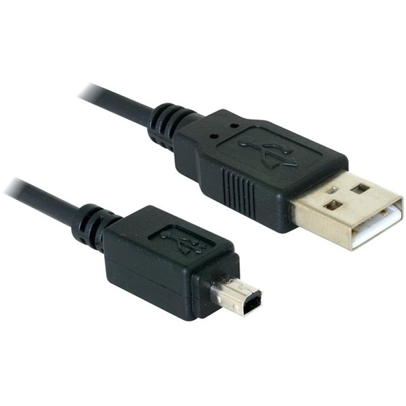 DeLOCK Camera cable USB-B mini 4pin USB-A 1,5m male-male USB cable 1.5 m Mini-USB B USB A Black