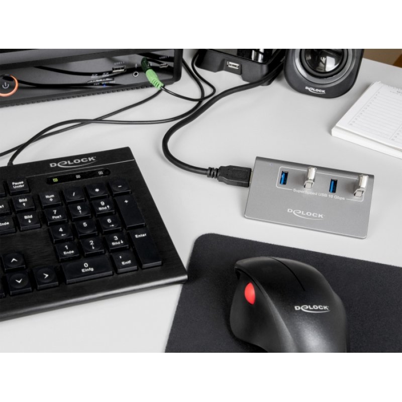 DeLOCK USB 3.2 Gen 2 Hub with 4 USB Type-A Ports