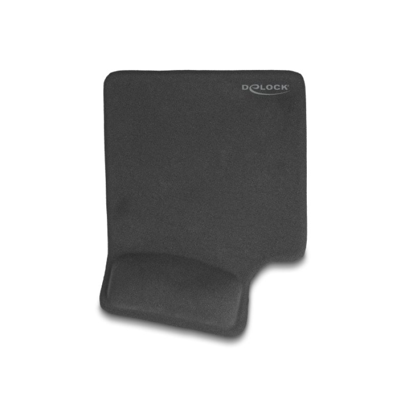 DeLOCK Ergonomic Mouse Pad with Gel Wrist Rest left-hander black