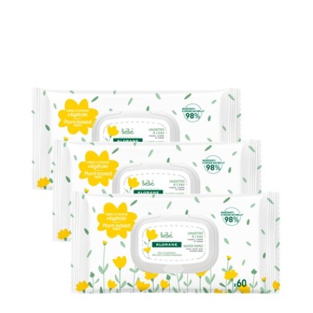 Klorane Bebe Water Wipes 60 Units Special Price