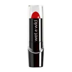 Wet n Wild Silk Finish Lipstick Moisturizing Formula with Vitamin A & E, Aloe Vera, and Macadamia Oil Hot Red
