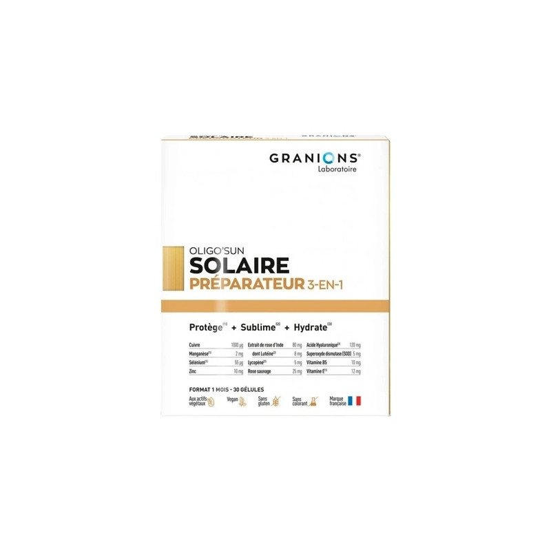 Solaire Granions Oligo'sun Sun Preparer 3in1 30 Capsule