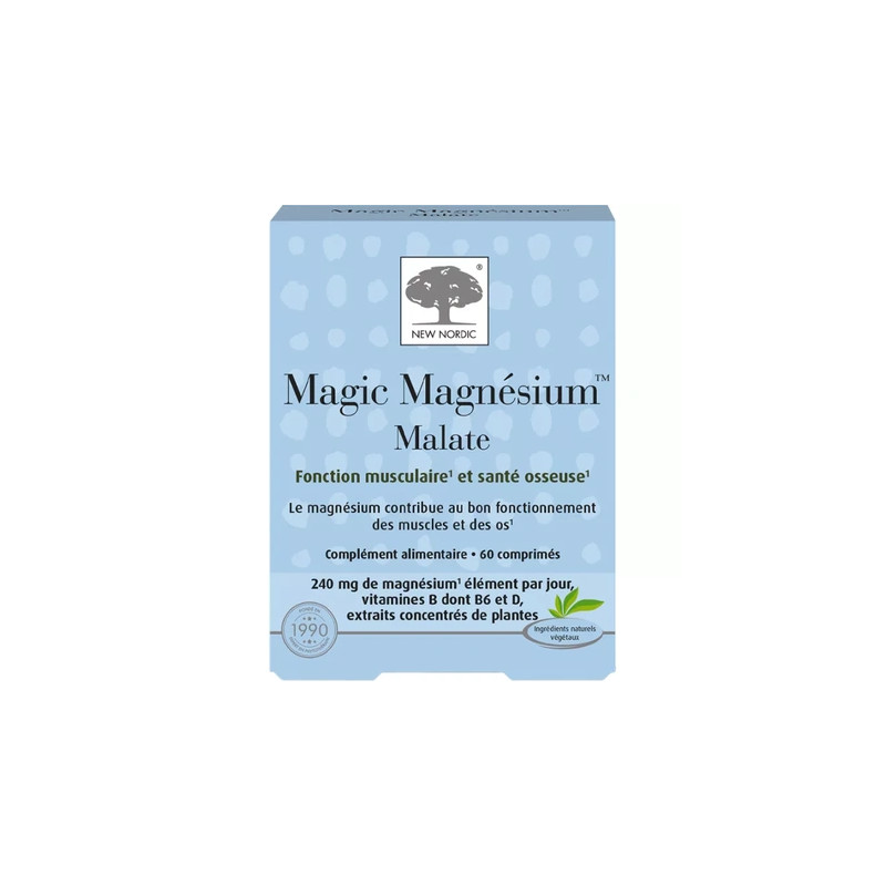 New Nordic Vitalco Magic Magnesium Malate Muscle Function 60 Tablets