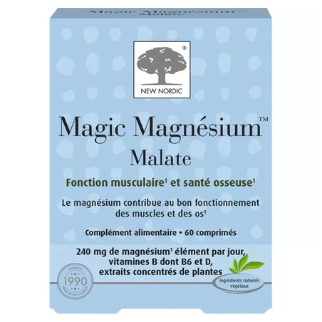 New Nordic Vitalco Magic Magnesium Malate Muscle Function 60 Tablets