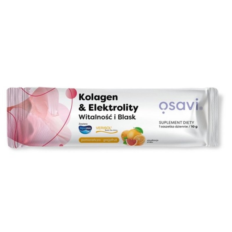 Osavi Collagen & Electrolytes Vitality And Black Dietary Supplement Orange & Grapefruit 10g