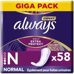 Always Daily Protect Panty Liners Extra Normal 58 Pieces