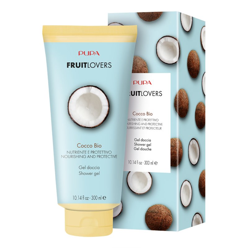 PUPA Milano Fruit Lovers Cocco Bio 300 ml Lait de douche Femmes Corps Noix de coco