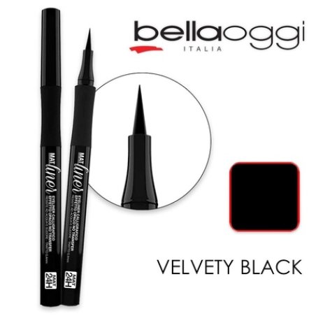 Bella Oggi Mat Liner Eyeliner Finish Mat No Transfer Velvety Black