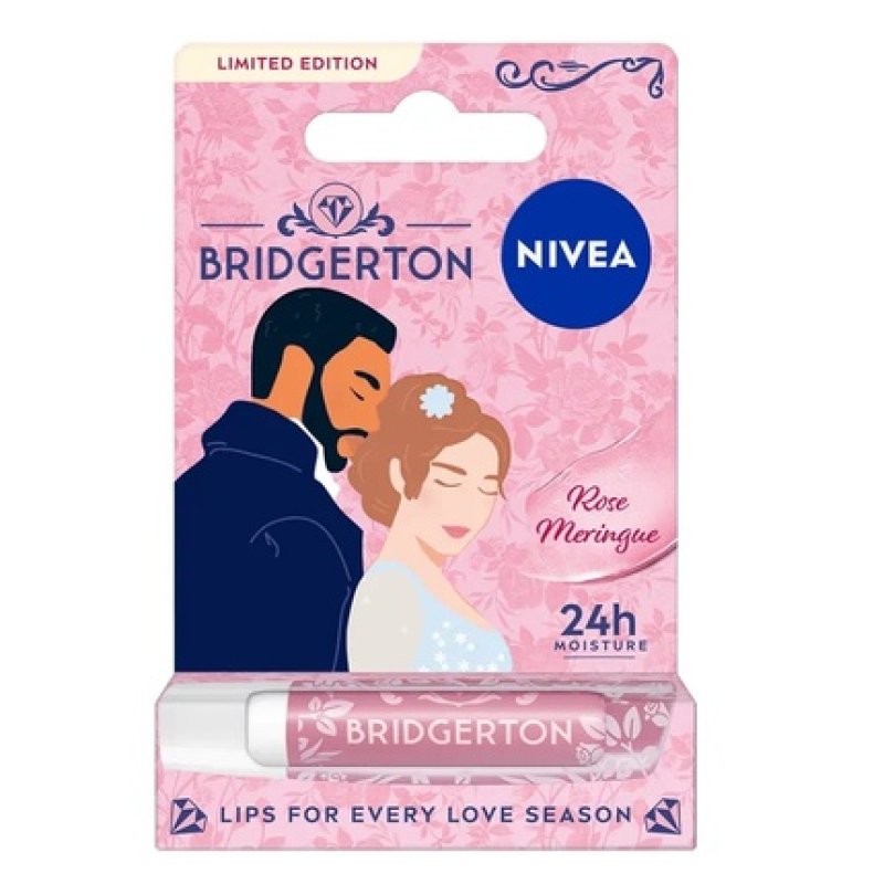 Nivea Bridgerton Edition Lip Care Balm Rose Meringue 48g