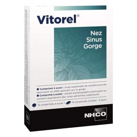 Vitorel Nhco Nose Sinus Throat 30 Tablets