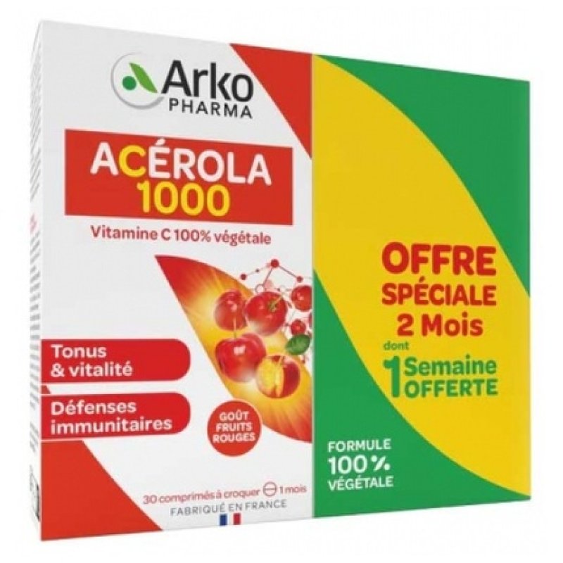 AZINC® VÉGÉTAL Acérola 1000 - 30 cp. LOT DE 2