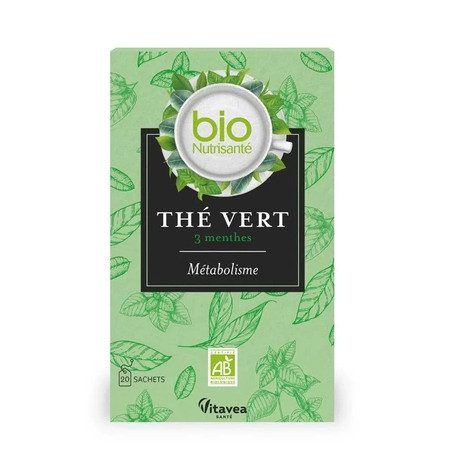 Vitavea Sante Bionutrisante Green Tea 3 Mints Metabolism 20 Bags