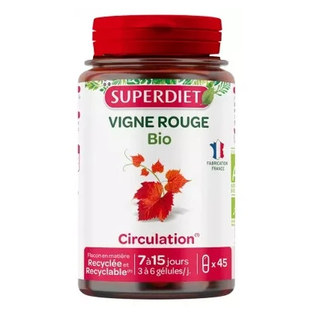 Superdiet Red Vine Organic 45 Capsules