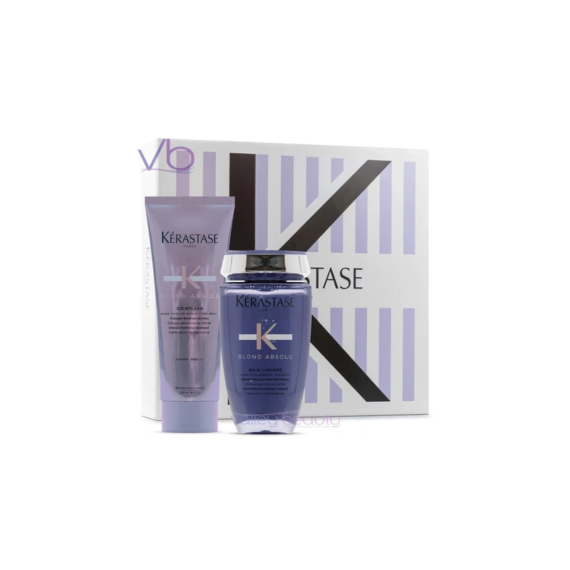 Kerastase Blond Absolu Gift Box Set Includes Fondant Cicaflash And Bain Lumiere Shampoo
