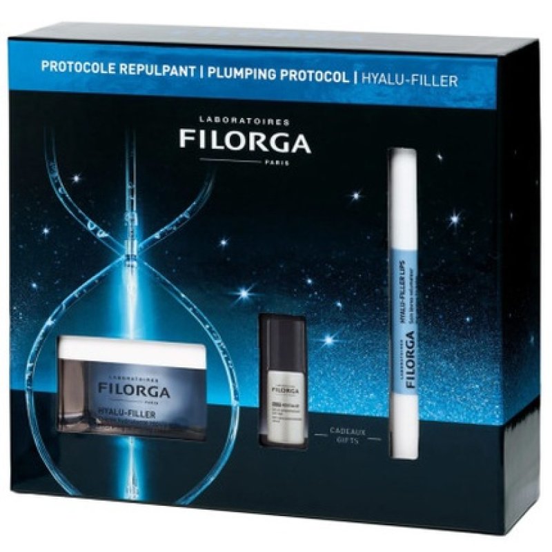 Filorga Plumping Protocol Gift Set With Hyalufiller Plumping Moisturizing Cream 50ml Ncefrevitalize Serum 5ml And