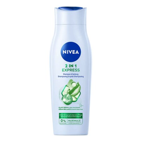 NIVEA 2in1 Express 250 ml Shampoing et revitalisant 2 en 1 Non-professionnel Femmes