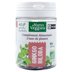 Nutriveggies Ginkgo Biloba Organic 40 Capsules