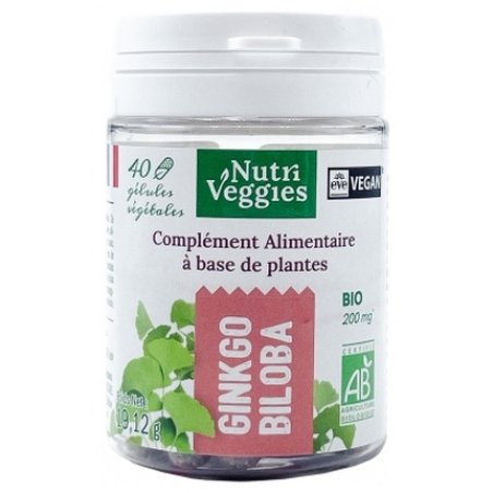 Nutriveggies Ginkgo Biloba Organic 40 Capsules