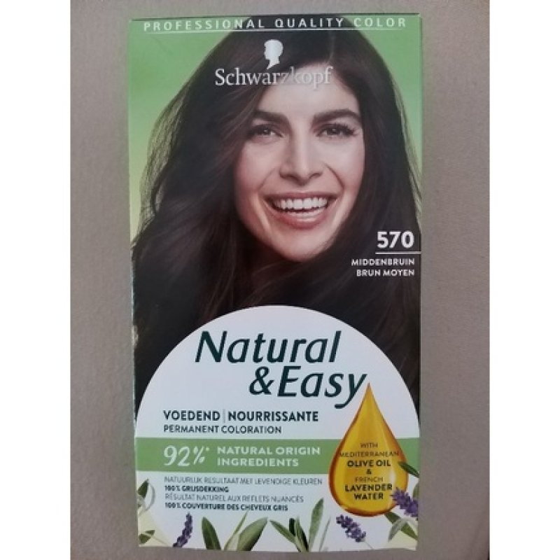 Schwarzkopf Natural & Easy Permanent Hair Color 570 Medium Brown