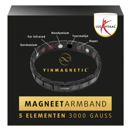 Lucovitaal Yinmagnetic Magnetic Bracelet Black