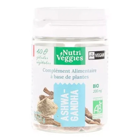 Nutriveggies Ashwagandha Bio 40 Vegetable Capsules