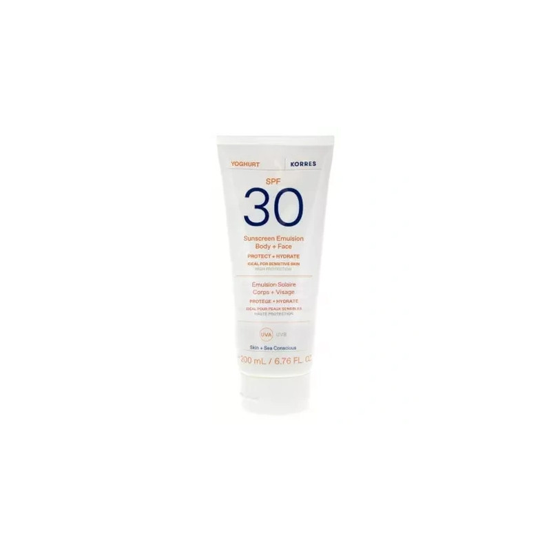 Korres Yoghurt Sunscreen Emulsion Body & Face Spf30 200 Ml