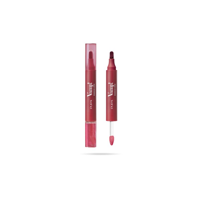 PUPA Milano Vamp! Marker Duo brillant à lèvres 2,6 ml 005 Cherry Granita