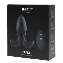 Inty Toys Blade Remote Control Couples Anal Vibrator Butt Plug Silicone Massager