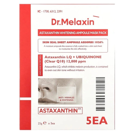 Drmelaxin Astaxanthin Whitening Ampoule Face Mask Set 5x25 Grams
