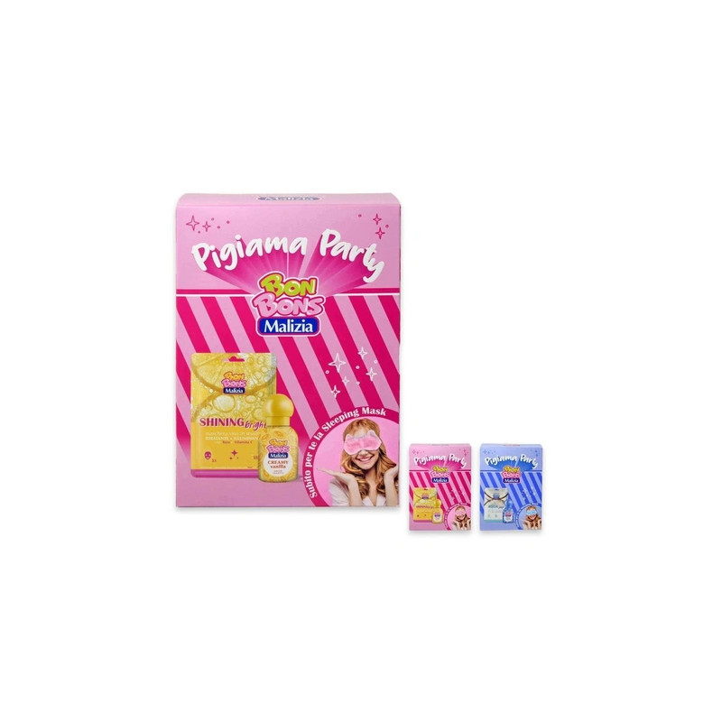 Malizia Bon Bons Pyjama Party Eau De Toilette 50 Ml Assorted With Face Mask And Sleeping Mask