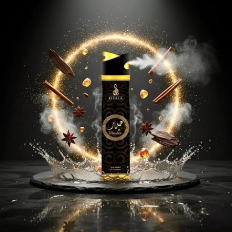 Risala Hayder Air Freshener 300ml Long Lasting Arabic Oriental Room Spray With Woody Spicy Amber & Musk Fragrance