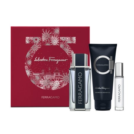 Salvatore Ferragamo 3.4oz EDT Spray, 3.4oz Shower Gel, 0.33oz EDT Spray Men 3 Pc Gift Set