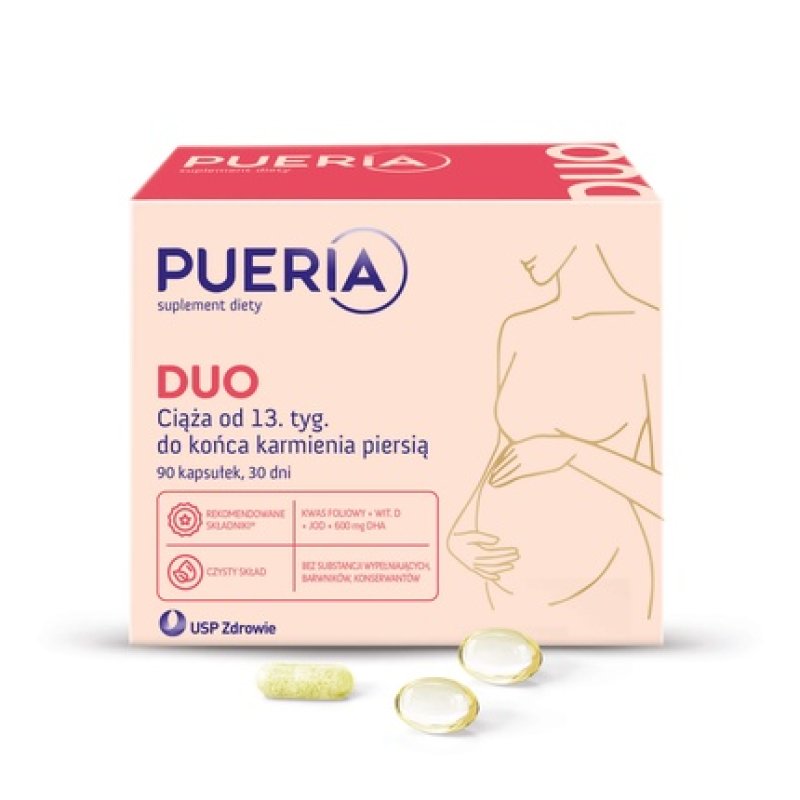 Pueria Duo Vitamin Capsules For Pregnant Women 90 Pieces