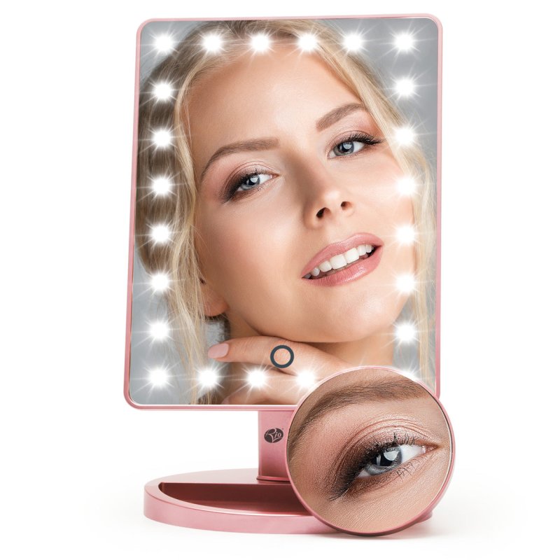 Rio MMSP-RG miroir de maquillage Autonome Rectangulaire Or rose